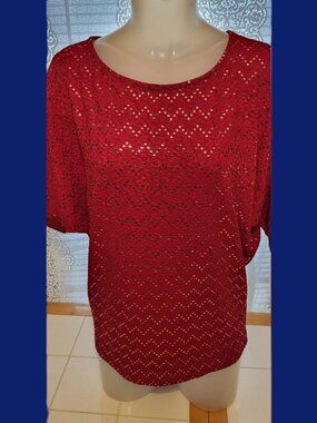 New Direction red sparkle top size Medium